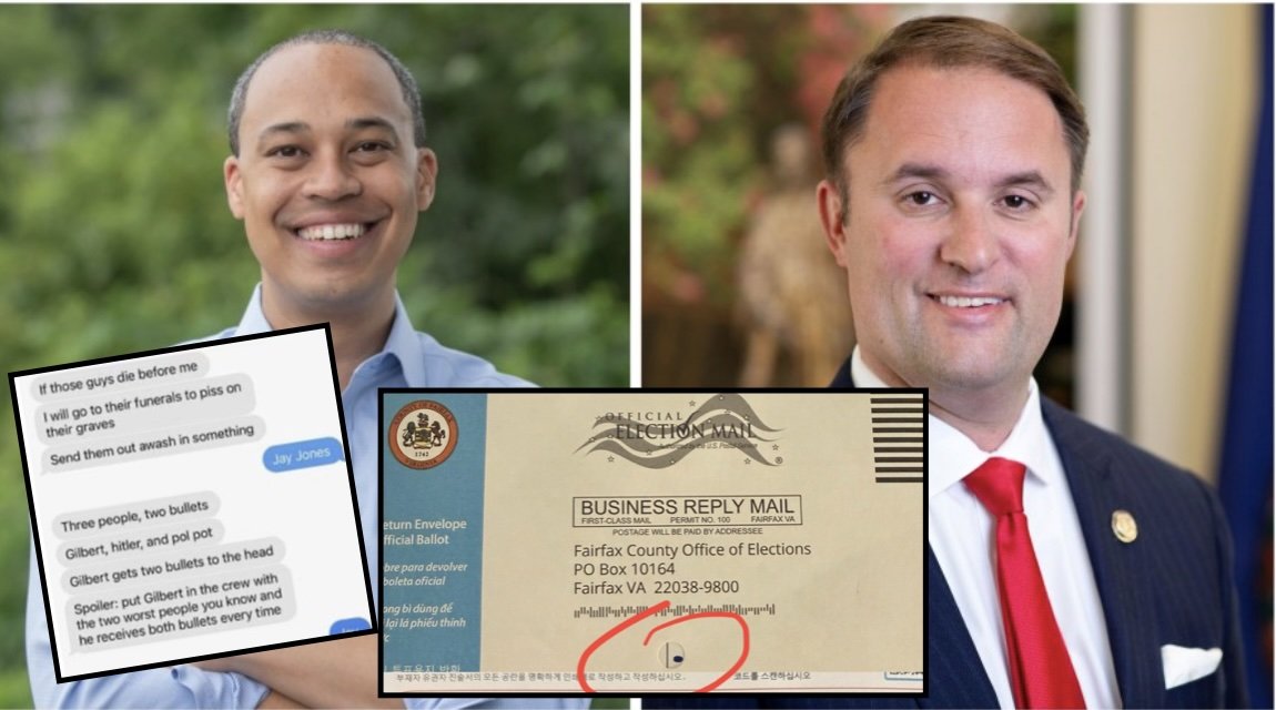 VA AG candidates Hole In Ballot Envelope