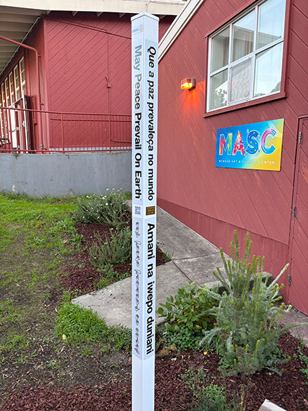 Eighty Sixth Peace Pole Dedication, Sonoma County, California, USA