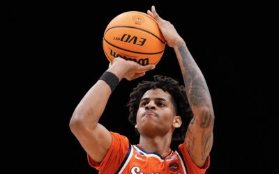 Love To See It! La La & Carmelo Anthony Pop Out To Support Kiyan As He Drops Buckets For Syracuse University (VIDEOS)