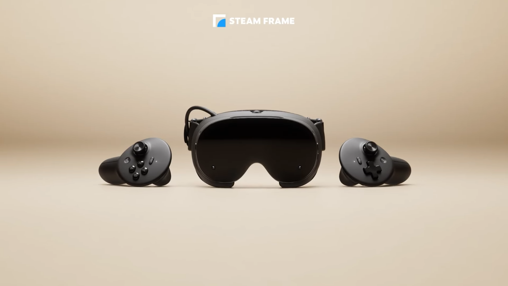 steam frame vr headset with controllers