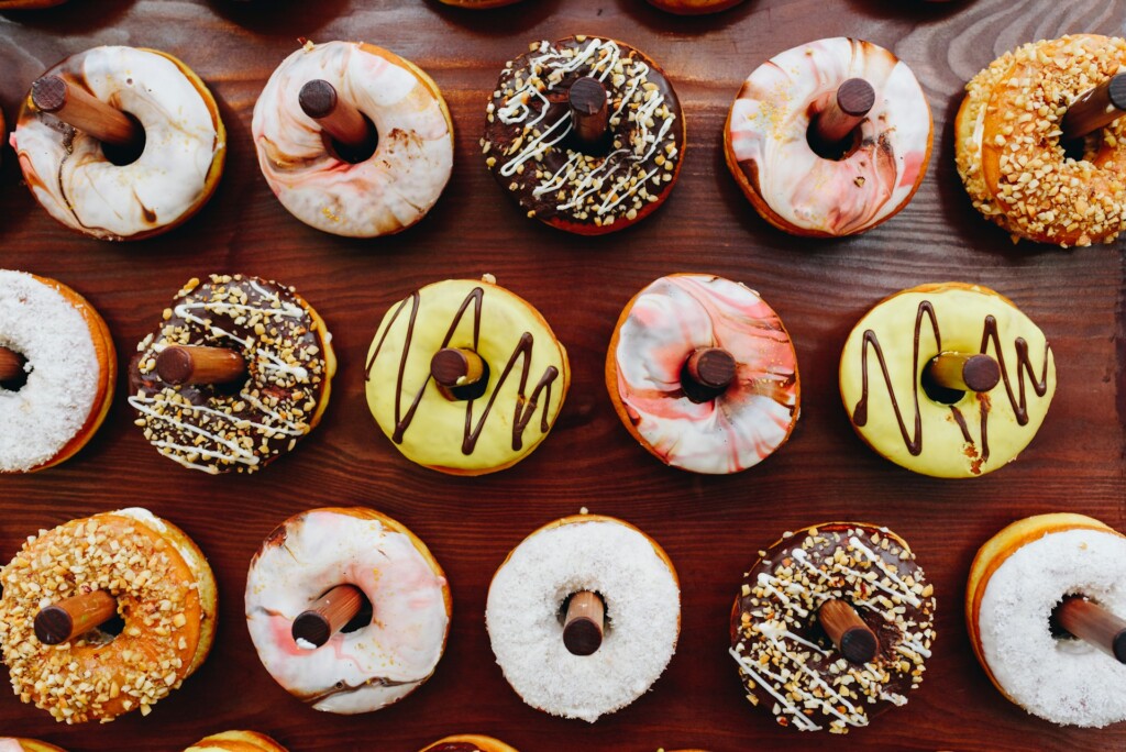 Various types of donuts.