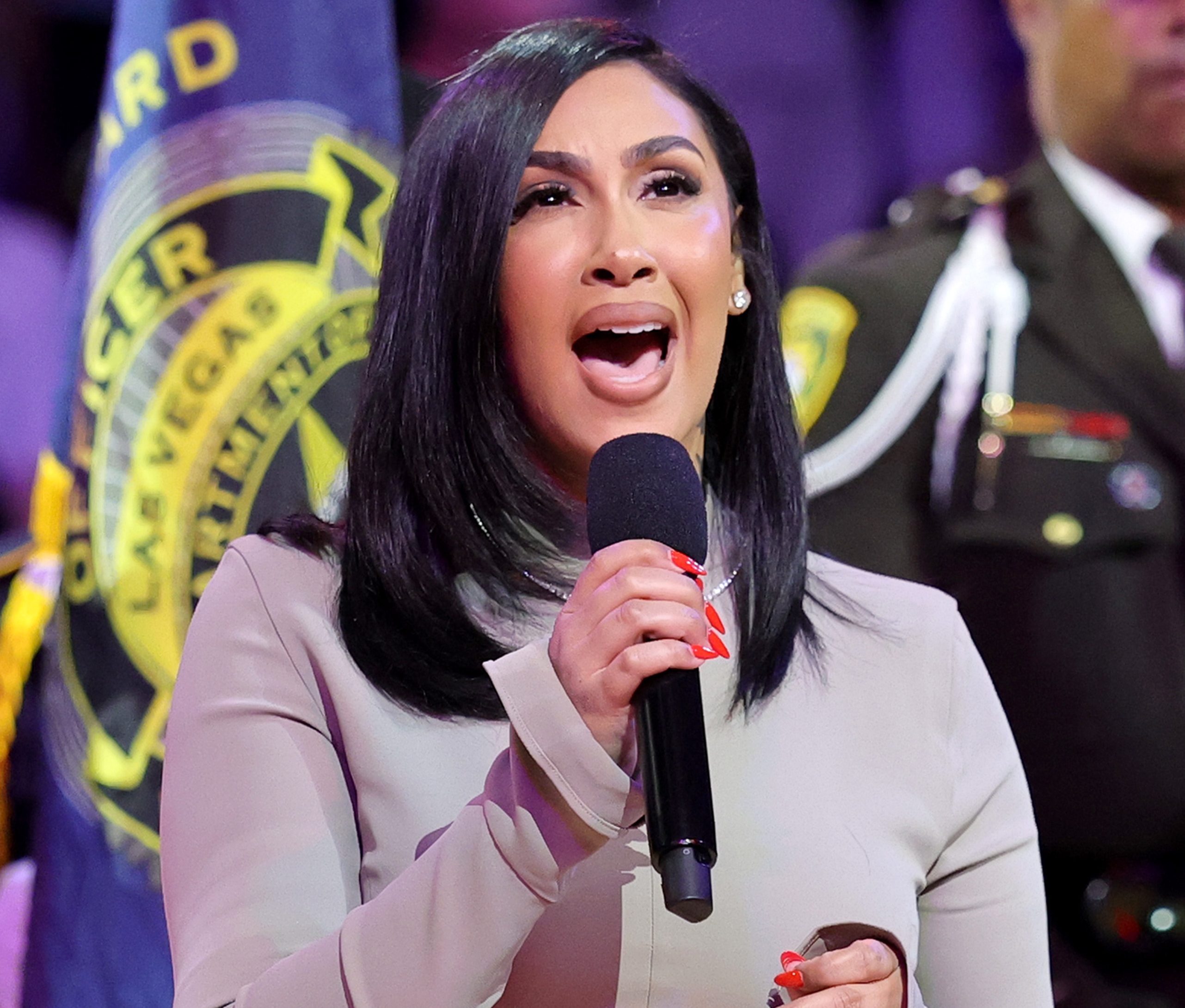 Okay, Vocals! Queen Naija Delivers Powerful Performance Of National Anthem At NBA Cup Championship (WATCH)