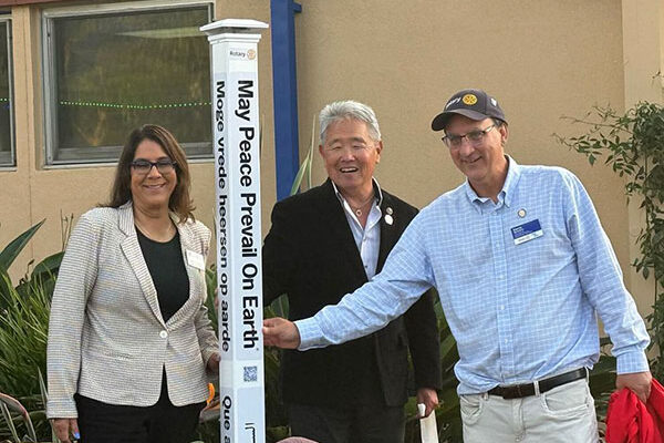Morning Rotary, Boys & Girls Club unveil new Peace Pole, Santa Barbara County, California-usa