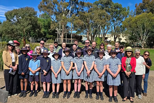 Peace Pole Planted at Children’s Park, Woodend, Victoria, Australia
