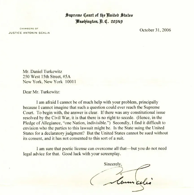 Scalia on Separation of USA Scalia on Separation of USA
