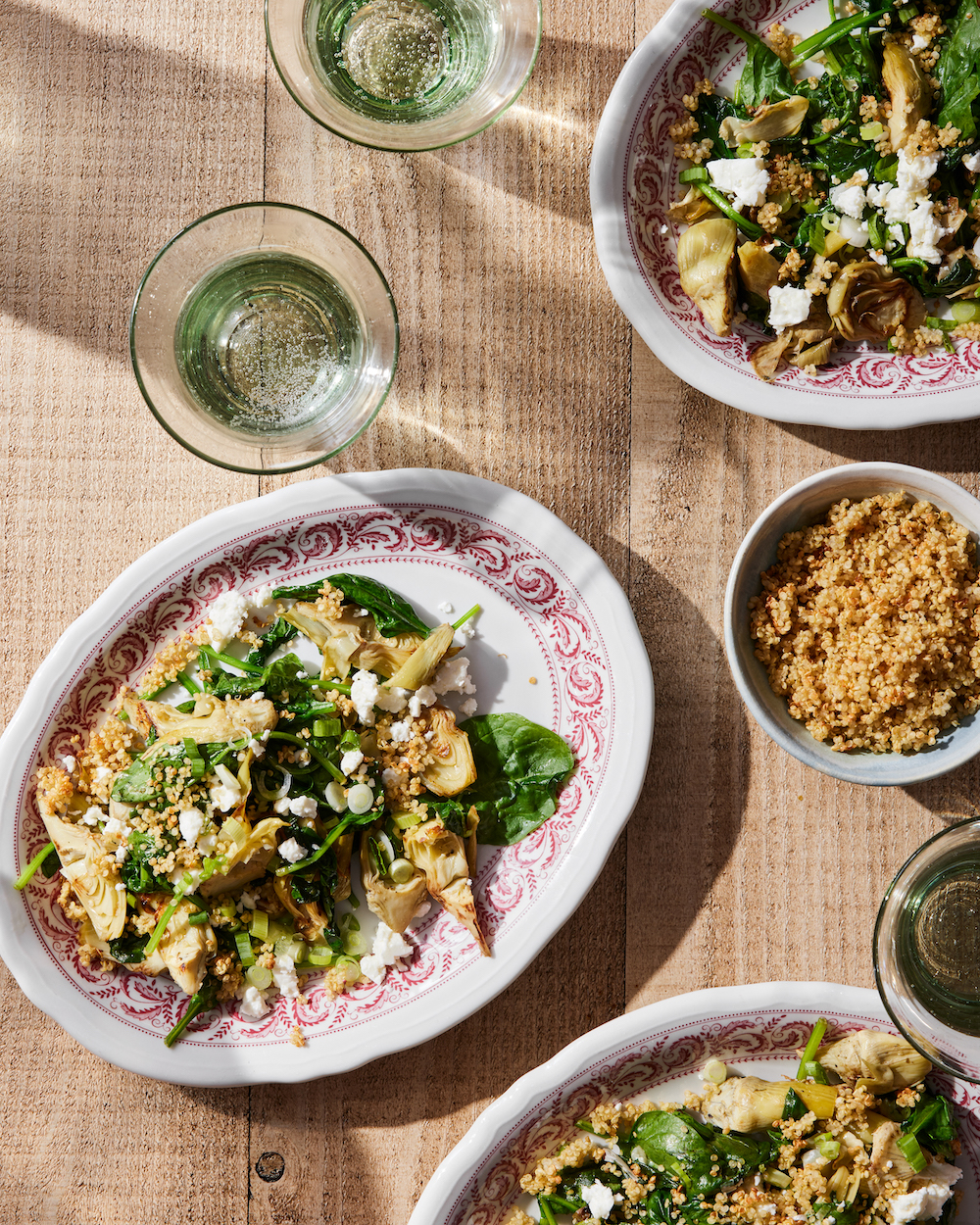 Warm Spinach-Artichoke Salad