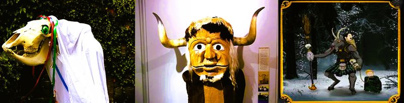 Meet the UK’s Christmas Demons: Mari Lwyd, Dorset Ooser & crooked Crom Dubh na Nollaig