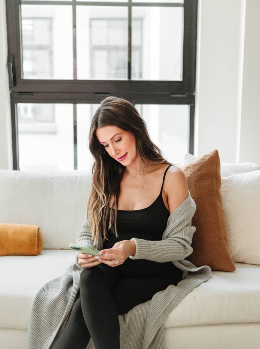 Woman using cellphone