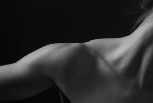A person’s shoulder.