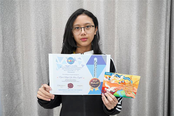 Pyone Myintzu Han Crystal,  Peace Pals International Finalists 2025, Age 13, Myanmar