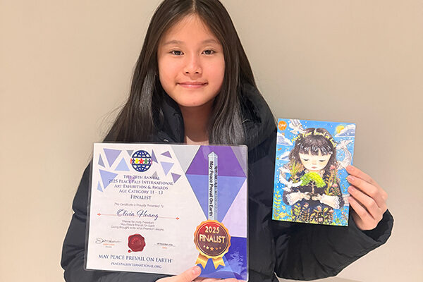 Olivia Huang Peace Pals International Finalists 2025, Age 12, Canada
