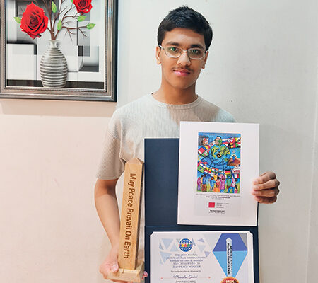 Pranshu Saini Peace Pals International 3rd Place 2025, Age 14, Bahrain