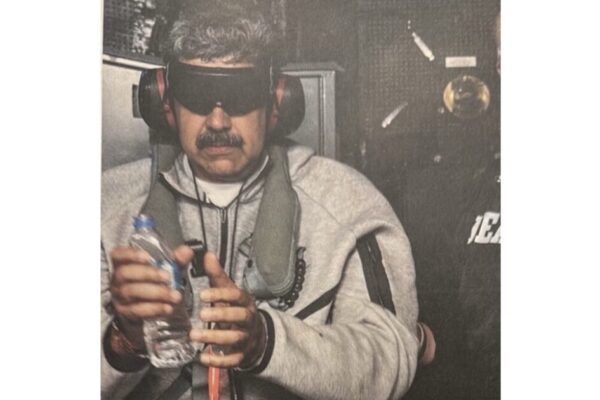 BREAKING: President Trump Releases Photo of Maduro Aboard the USS Iwo Jima