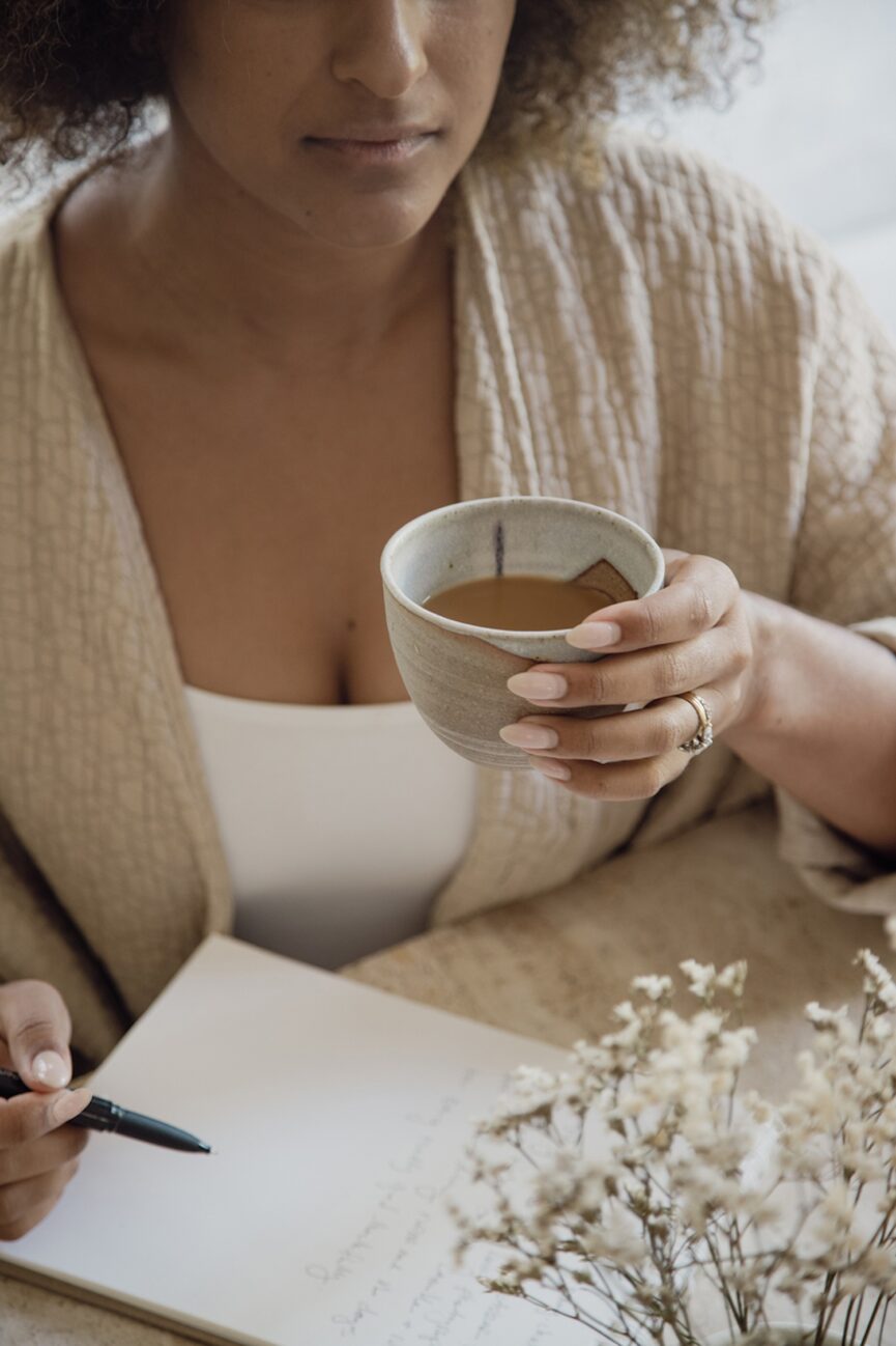 Woman journaling