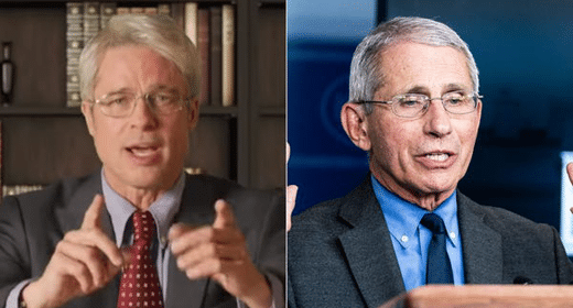 Brad Pitt portrays Dr. Anthony Fauci on “Saturday Night Live”