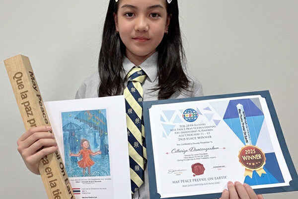 Cattariya Damrongnukun Peace Pals International 2nd Place 2025, Age 11, Thailand.