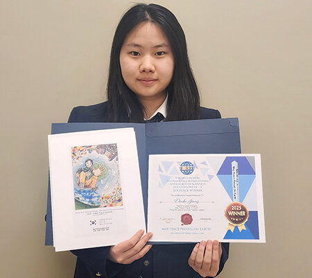 Danbi Joung Peace Pals International, 1st Place 2025, Age 16, South Korea