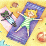 It’s Okay to Have No Purpose Beyond Being and Enjoying This Moment Girl-and-cat-at-the-beach