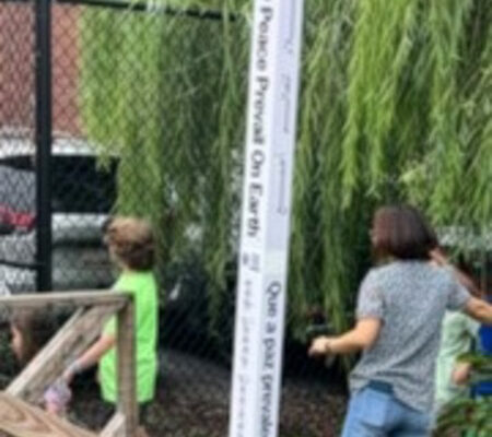 Montessori Principles Embrace The Peace Pole Project, Baltimore, Maryland, USA.