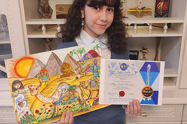 Nilya Sadat Mirrezaie Peace Pals International Finalists 2025, Age 12, Iran.