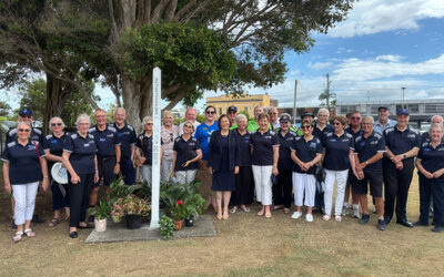 Rotary Clubs partner with Ballina RSL to promote the Peace Pole initiative, NSW, Australia.