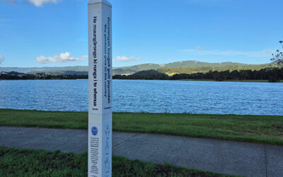 Peace Pole Michael Shelley Way, Oxenford, on the Gold Coast, Queensland, Australia.