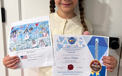 Quinn Rebibo Peace Pals International Finalists 2025, Age 6, USA.