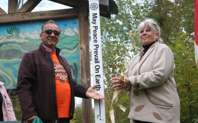 Seventeen Peace Poles in Greater Sudbury, Ontario-Canada.