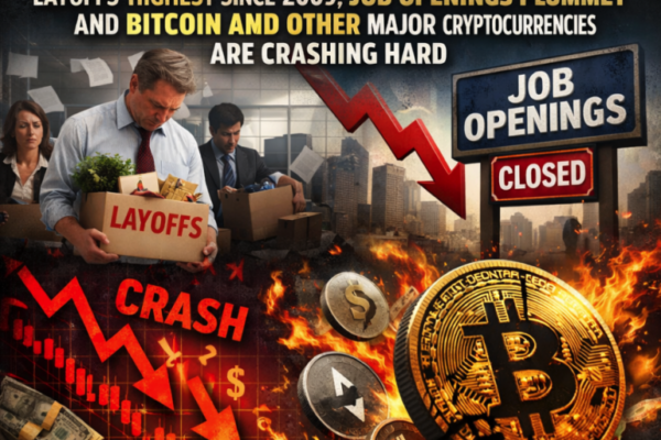 It Is Starting! Layoffs Highest Since 2009, Job Openings Plummet And Bitcoin And Other Major Cryptocurrencies Are Crashing Hard