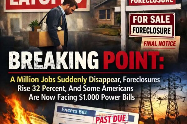 Breaking Point: A Million Jobs Suddenly Disappear, Foreclosures Rise 32 Percent, And Some Americans Are Now Facing ,000 Power Bills
