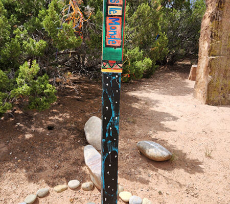 Stardreaming Plants a Peace Pole, Sante Fe, NM, USA.