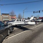Three-Vehicles-Small-Plane-Emergency-Landing-Busy-Georgia-Road-Video