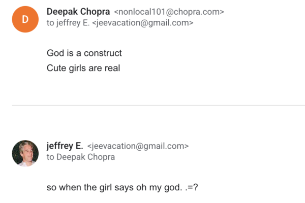 Spiritual Wellness Author, Deepak Chopra Says Insane Things In His Emails To Jeffrey Epstein
