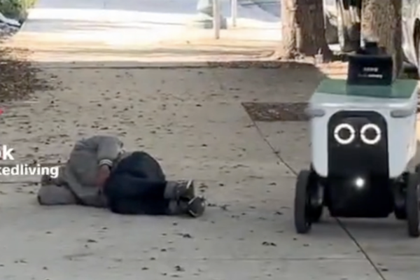 Meditations On A Delivery Robot Steering To Avoid A Homeless Man On The Sidewalk