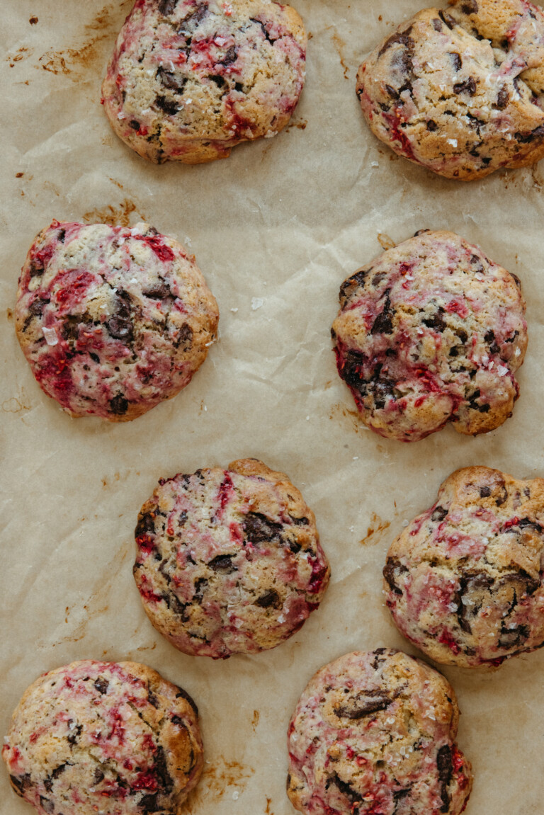 Raspberry Chocolate Chunk Cookies