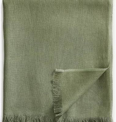 European Lightweight Linen Throw, Quince