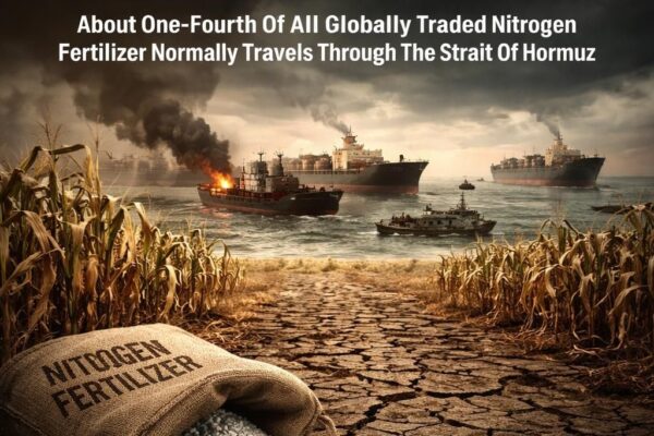 Famine Incoming? About One-Fourth Of All Globally Traded Nitrogen Fertilizer Normally Travels Through The Strait Of Hormuz