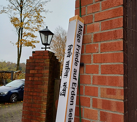 Inauguration of the Peace Pole and the Healing Hut, Welle, Germany.