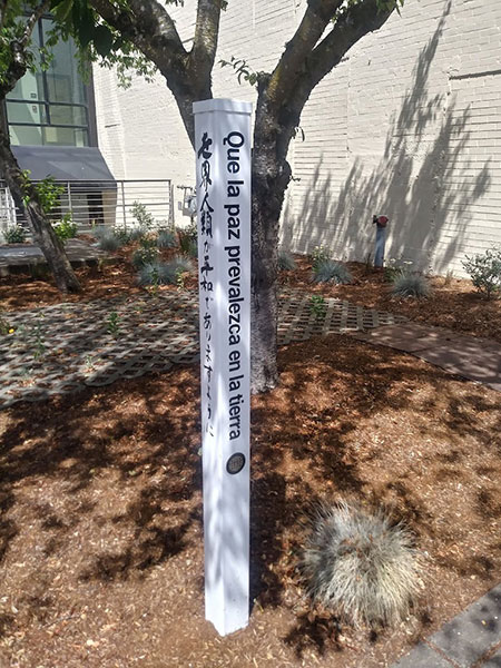 Peace Pole Project Park Newberg, Oregon, USA