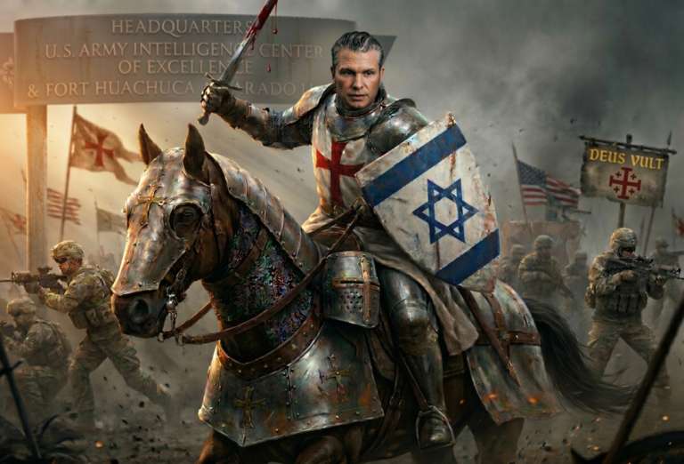 Crusader-in-Chief: Pete Hegseth’s Christian Zionist Mission to Help Israel Confront Iran