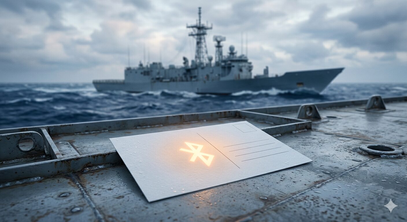  Bluetooth Tracker in a Postcard Exposed a NATO Warship