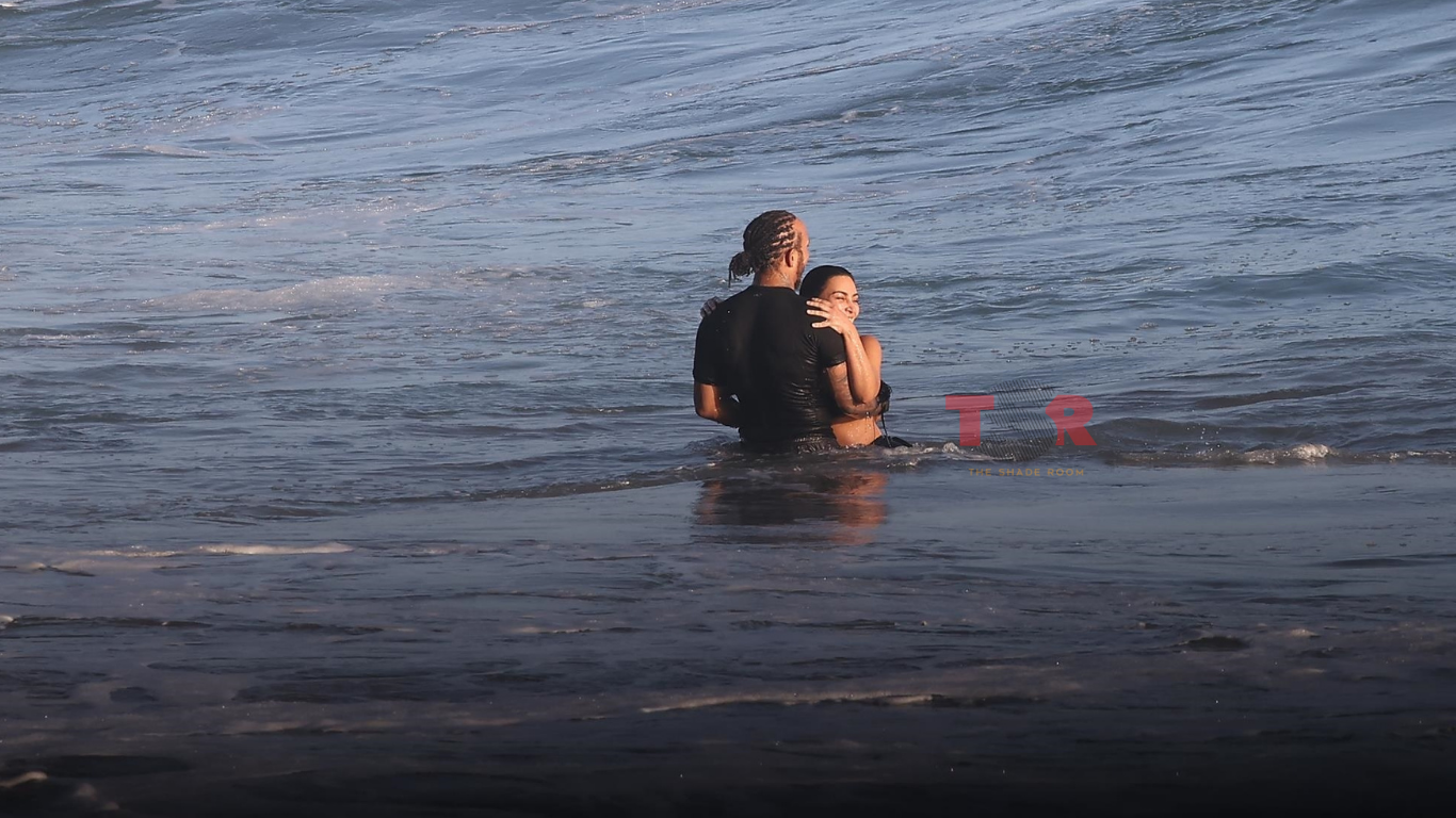Oh, That's Bae? Kim Kardashian & Lewis Hamilton Spotted Kissing & Cozying Up During Beachside Date (EXCLUSIVE PHOTOS)