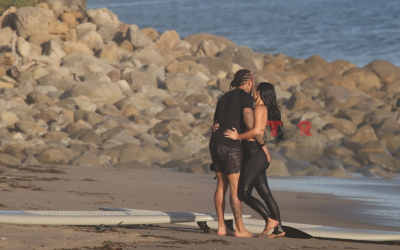 Officially Bae? Kim Kardashian & Lewis Hamilton Spotted Kissing During Beachside Date (EXCLUSIVE PHOTOS)