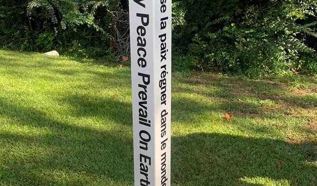 Peace Pole Dedication Set for Port Angeles Waterfront, Port Angeles, Washington, USA