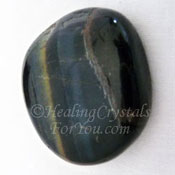 Blue Tigers Eye is also called Falcons Eye or Hawks Eye