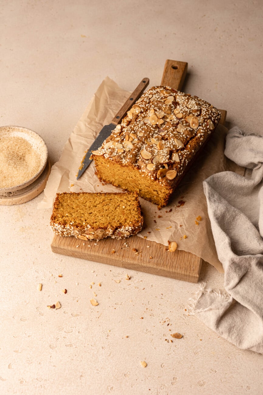 orange almond loaf cake