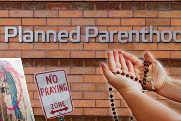 Vermont Pro-Life Prayer Group Attacked with Spray Paint While Praying Rosary Across from Planned Parenthood, Our Lady of Guadalupe Painting Vandalized and Destroyed