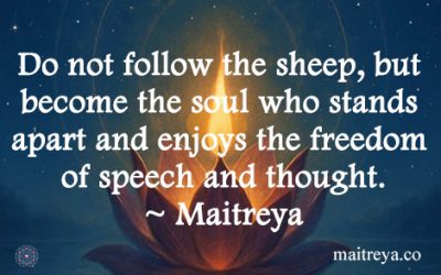 Maitreya Quote on How to Be Unique