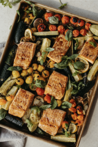 This Sheet Pan Balsamic Salmon Is the Simple Dinner That Always Delivers