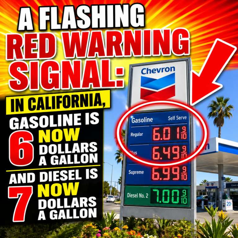 A Flashing Red Warning Signal: In California, Gasoline Is 6 Now Dollars A Gallon And Diesel Is Now 7 Dollars A Gallon